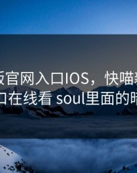 快喵新版官网入口IOS，快喵新版官网入口在线看 soul里面的暗语