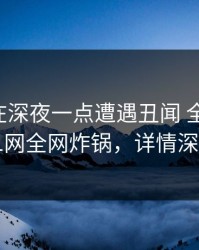 当事人在深夜一点遭遇丑闻 全网炸裂，91网全网炸锅，详情深扒