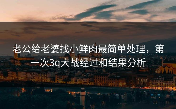老公给老婆找小鲜肉最简单处理，第一次3q大战经过和结果分析