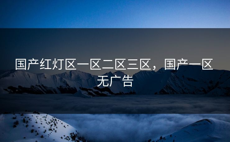 国产红灯区一区二区三区，国产一区 无广告
